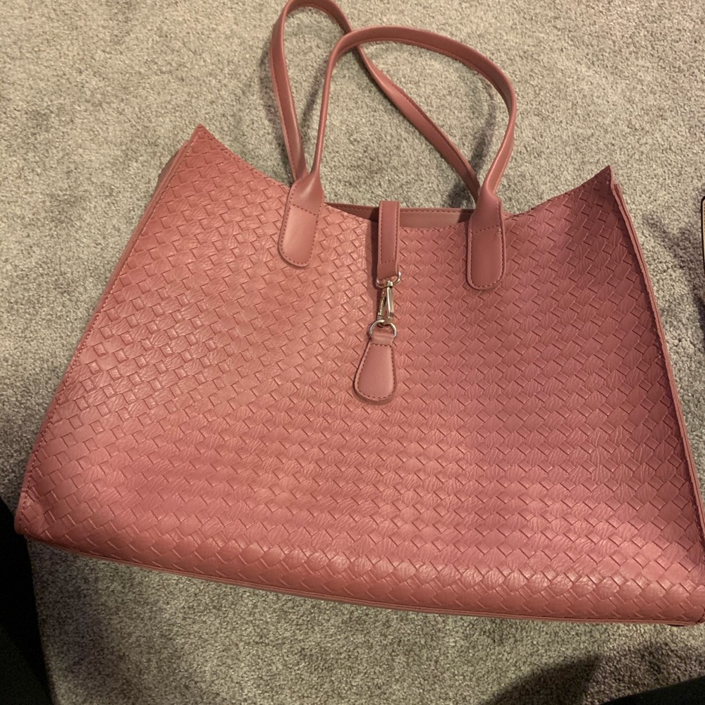 Pink tote bag